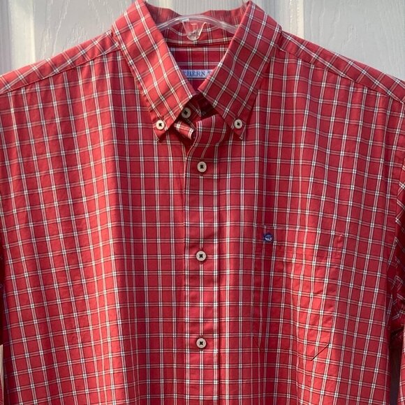 Southern Tide Red Plaid Button Down Long Sleeve Shirt Size Large - Picture 2 of 7